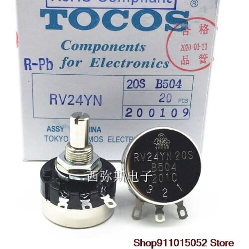 Original Japan TOCOS TOKYO carbon film potentiometer RV24YN20SB504 B104 B204 B254 used