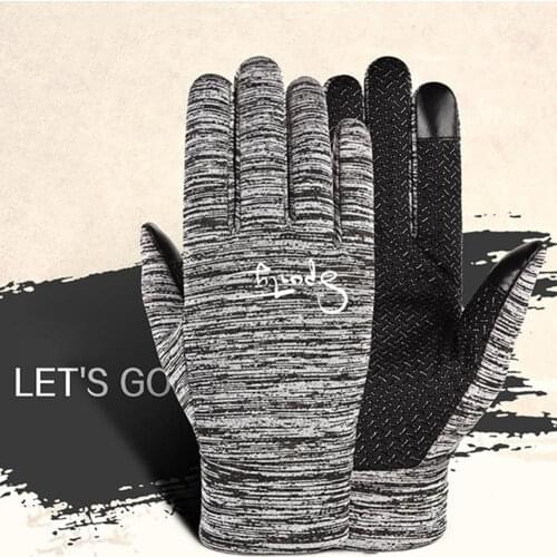 Mounchain Cycling Gloves Touch Screen Non-slip Fleece Exercise Cycling Mountain Climbing Fitness Full Finger Gloves