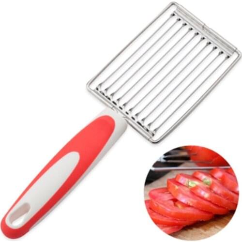 Tomato Slicer Stainless Steel Fruit Vegetable Slicer Tomato Cutter Banana Strawberry Meat Cutter Cooking Tools Kitchen Accessory