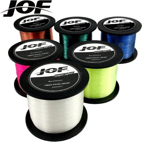 JOF Fishing Line Nylon Monofilament 500M 4.4LB-28.6LB Super Strong Saltwater Freshwater Fish Wire