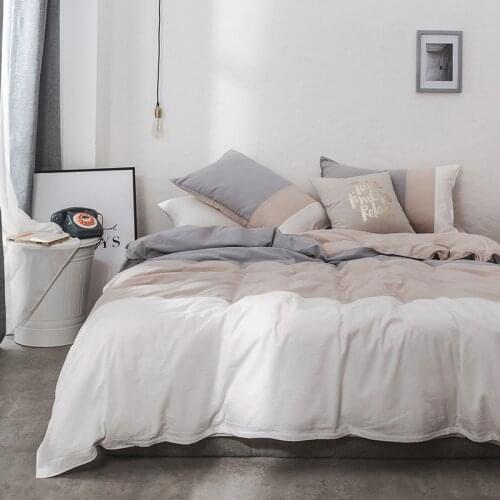 Modern Washed Cotton Bedding Set For Home Bedding Sets New Sheet Summer Bed Qulit Linens Duvet Set Bed Cover Flat Sheet King