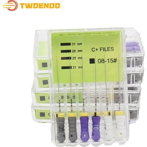 Dental Endodontic 2 boxes Stainless Steel C+ File 25mm Hand Use Endo Files Optional Sizes Used for Root Cleaning