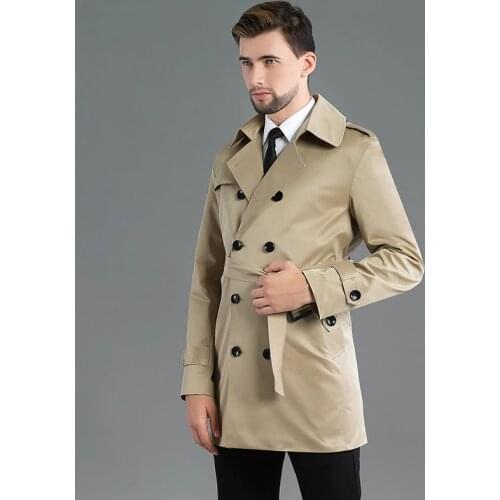 Men Trench 2021 Spring Autumn Double Breasted Classic Smart Casul Coat Brand Overcoat Men Fashion Jacket Outwear 4XL
