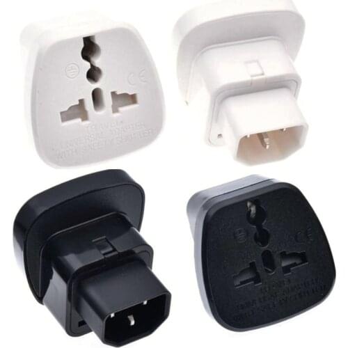 Universal to IEC320 C14 Plug Adapter 125~250V Safety Shutter Accept World Plug PDU IEC320 C13 to C14 Plug