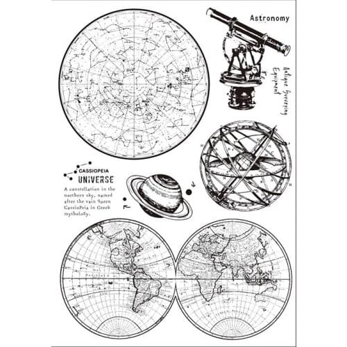 Universe Clear Silicone Stamp / seal for DIY Scrapbooking / Album Decorative Clear Stamp Sheets A199