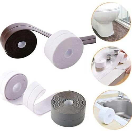 Bath Sealant Strip Tape Kitchen Bathroom Bathtub Floor Corner Wall PVC Self adhesive Waterproof Sink Basin Edge Sealing Tape