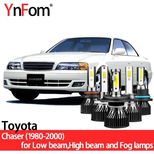 YNFOM LED headlights kit for Toyota Chaser MarkⅡ X60 X70 X80 X90X100 80-00 low/high/fog lamp,car accessories,car headlight bulbs