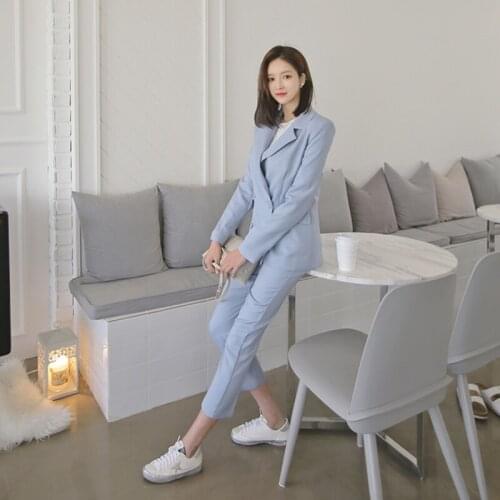 Women pant suits formal 2019 new style fashion self-cultivation temperament office ladies professional uniform OL two-piece suit