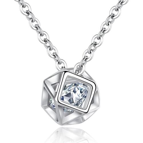 REETI 925 Sterling Silver Geometry Necklaces & Pendants For Women Fashion Lady Festival Gift Sterling-silver-jewelry