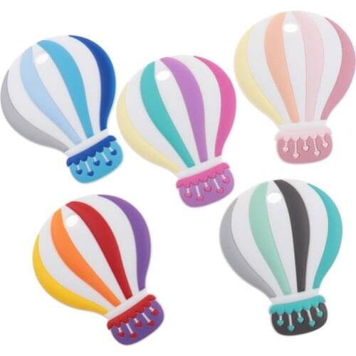 10pcs Baby Silicone Teethers For Newborn Baby Hot Air Balloon Shape Teething Baby Toys For Children BPA Free Silicone Teether