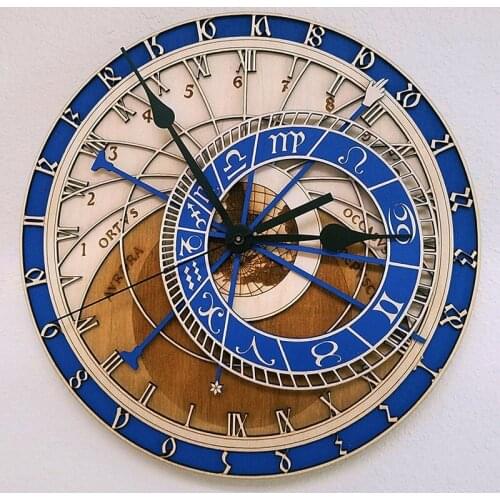5PCS Prague Astronomical Wall Clock for Living Room Wall Clock 12 Constellations Big Antique Vintage Home Decor Watch