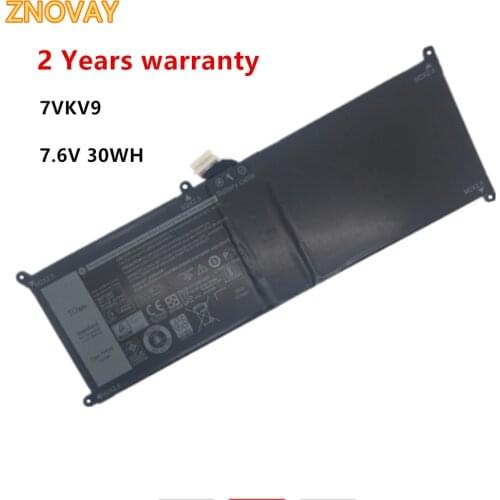 ZNOVAY 7VKV9 9TV5X Laptop Battery For DELL Latitude XPS 12 7000 7275 9250 Notebook Battery 7VKV9 7.6V 30WH