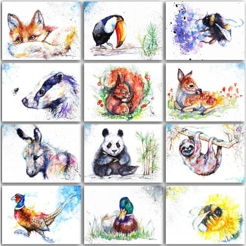 5D DIY Diamond Painting animals fox deer panda squirrel Full Square&Round Diamond mosaic embroidery Cross stitch home decor art