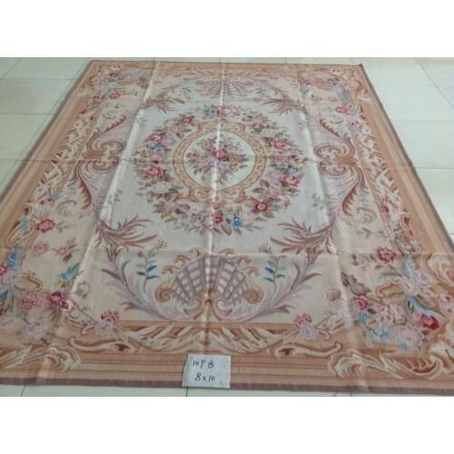 Free shipping 8'x10' Handmade French Aubusson weave rugs hand woven carpets