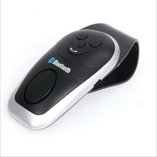 Wireless Bluetooth hands-free car Kit sun visor For smart/phone with USB Cable MP3 Player ABS black