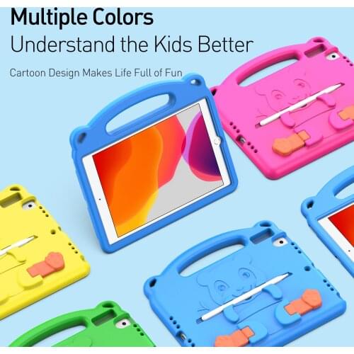 For iPad 7 8 10.2 Case Full Protection EVA Soft Kids Tablet Cover with Stand for iPad 7th 8th Generation DUX DUCIS Panda Series