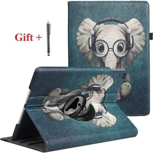 Lovely Elephant Case for iPad Air 2 Case iPad 9.7 Case 2018 iPad 6th Generation Case 2017 iPad 5th Generation Case with Stylus