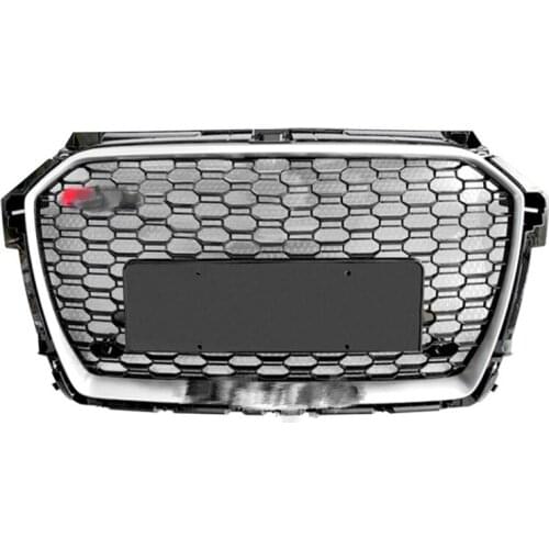 Black Car Front Bumper Grille Grill for Audi RS1 2015 2016 2017 2018 car accessories