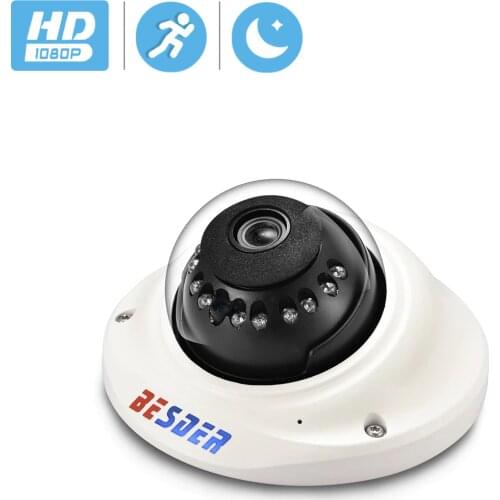 BESDER Wide Angle Vandal-proof IP Camera For Elevator / House ONVIF Security Video Camera 1080P RTSP P2P Motion Detect 48V PoE
