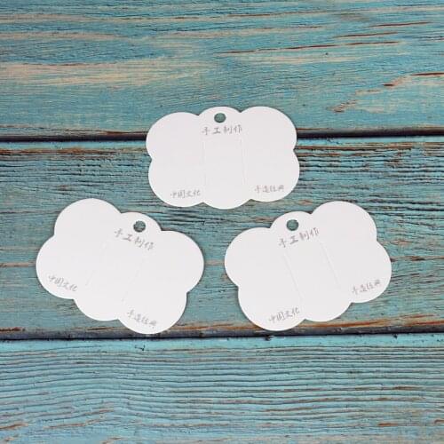 China Handmade White Hair Clip Card 50PCS Paper Claws Hair Bands Jewelry Cards Boutique Hairpin Headwear Packaging Display Card