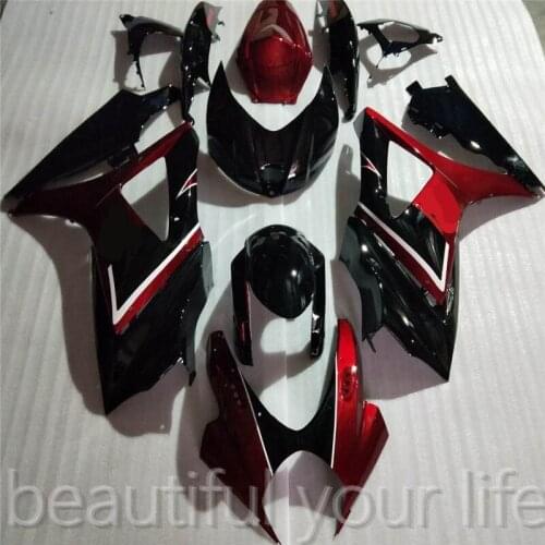 Motorcycle Fairing kit for GSXR1000 K7 07 08 GSXR 1000 2007 2008 ABS red black Fairings