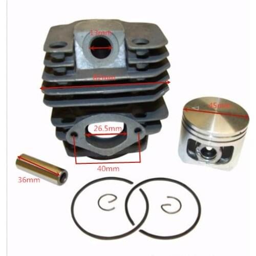 Engine Cylinder Piston Kit 45mm For Chinese 5200 52cc Chainsaw Kiam Silverline