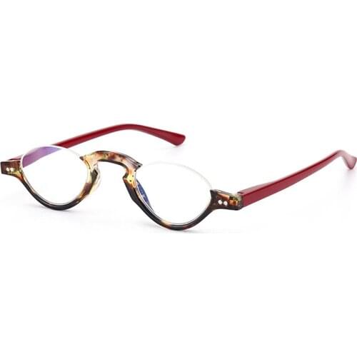 Fashion Blue Light Blocking Semi Rim Rivets Reading Glasses for Women Men Presbyopic Eyeglasses Magnifier Reader Spectacles