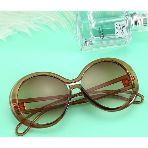 PAMASEN Round Frame Gradient UV400 Sun Glasses for Women 2019 Sun Glasses Female Eyewear Sun glasses For Men Women