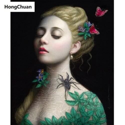 Sexy retro style woman 5D DIY square/round diamond painting mosaic cross stitch home decoration mural Christmas gift New Year