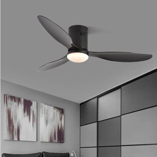 52 Inch Modern Fashion Decorative Without Light DC Ceiling Fan With Remote Control White ABS Ceiling Fans with light ventilador