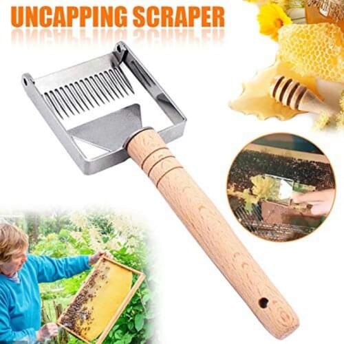 Uncapping Scraper Honeycomb Honey Scraper Tools Wooden Handle Beekeeping Tool Equipment Uncapping
