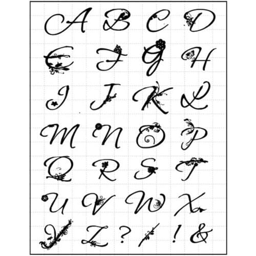 Flower Letters Clear Stamps Silicone Seal for DIY Scrapbooking Card Rubber Stamps Making Photo Album Handemade Crafts Decor