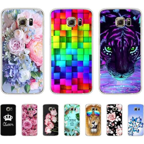 Silicone Case For Samsung Galaxy S6 Edge Plus Case Pattern Soft TPU Case For Samsung Galaxy S6 S 6 Edge plus Cover Bumper Coque