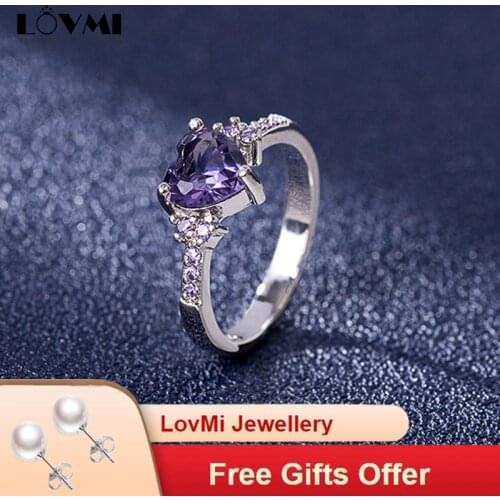 SLOVMI Rings With Cubic Zirkonia For Women
