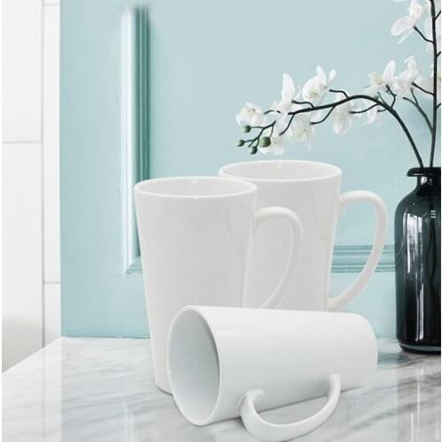 Heat transfer conical white cup conical color change cup Personality DIY mug personalized conical sublimation blanks tumbler cup