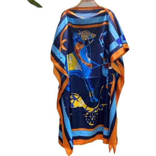 2020 Casual Malaysai Traditional Printed Muslim Women Midi Short Dress Loose Batwing Sleeve Kuwait Beach Kaftan Dress
