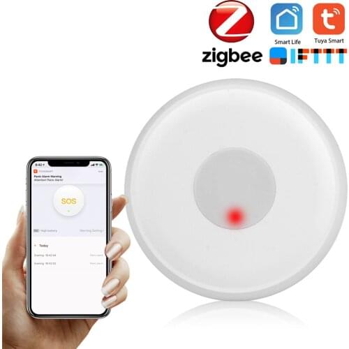 Zigbee Wireless Remote Call Button SOS/Emergency Button Pager for Fall Alarm Patient Alert System Work with Tuya Zigbee Hub