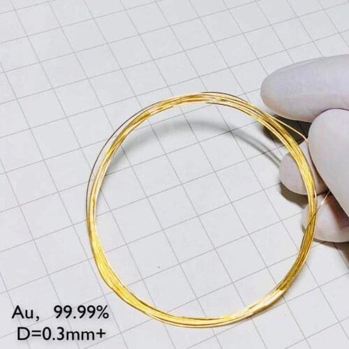 Gold Au Wire Element Sample D 0.3mm 99.99% Pure