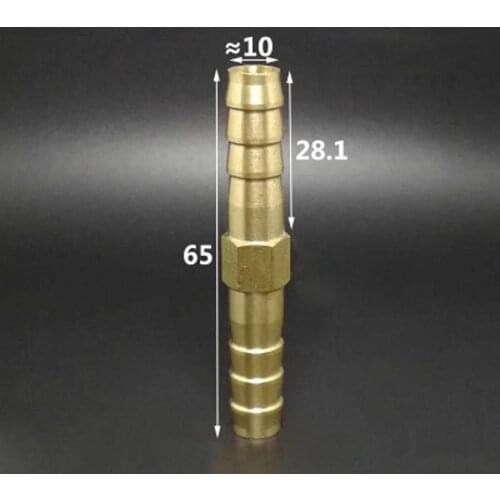 10 PCS 10mm Hose Barb Straight Splicer Brass Hosetail Fitting Adapter Coupling Water Fuel