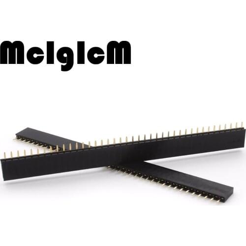 15pcs/lot Single Row Female Pin Header 1x40 1*40 40 Pin 2.54 mm, Female Pin Header Strip Free Shipping