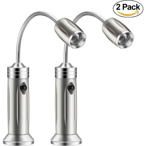 2pcs Torch BBQ Magnetic Base Camping Grill Light Super Bright Heat Resistant Flexible Gooseneck Flashlight 360 Degree Rotating