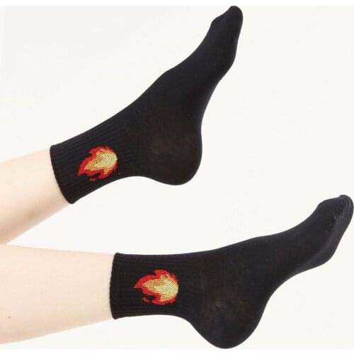 3 pair from turkey high quality cotton happy socks men Mans summer lot pack wholesale socs design funny black fire fever blaze