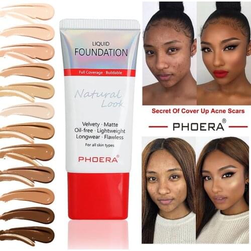 30ml Foundation Cream10Color Mineral Touch Oil Control Skin-Friendly Liquid Foundation Makeup Full Coverage 24 Hour Long Lasting