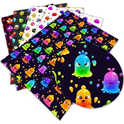 30 cm x 136 cm Candy Printed Synthetic Leather for DIY Hair Bow Handbags DIY Materials L212 L213