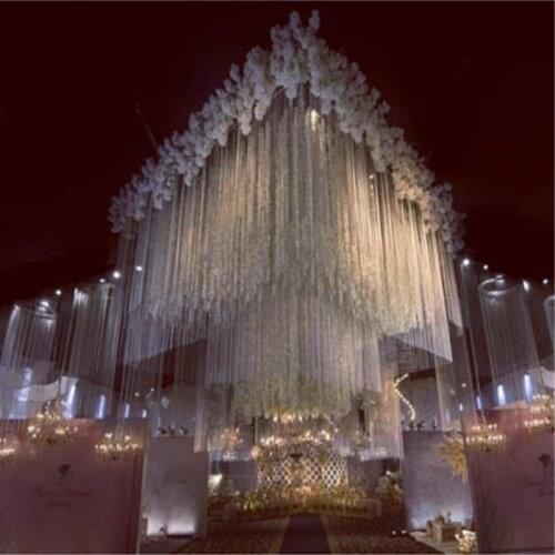 79 Inch Each Strip Orchid Wisteria Vines White Silk Artificial Flower Wreaths For Wedding Party Decoration Supplies