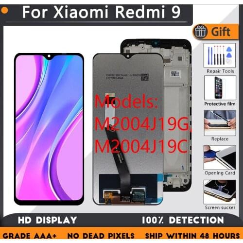 6.53" Super Amoled Mi 9 LCD For Xiaomi Redmi 9 Lcd Display Touch Screen Digitizer Assembly For Xiaomi Redmi 9 LCD Screen