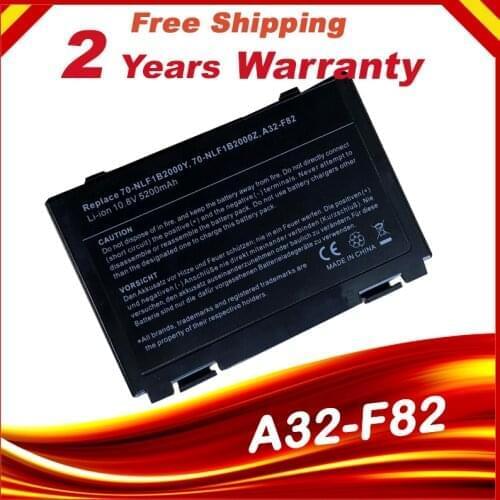 K50in 6 Cell Battery Pack For Asus K40 / F82 / A32 / F52 / K50 / K60 L0690L6 A32-F82 K40in K40af K50ij
