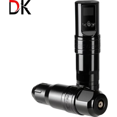 DK Wireless Tattoo Machine Pen Gun,Extra 2 Grips & Rca Connector,for Permanent Makeup,Coreless Motor,DK-W1 Pro