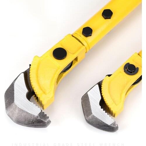 Quick Rebar Wrench Straight Thread Universal Pipe Pliers High Carbon Steel Industrial Grade Durable Pipe Wrench High Torque Tool