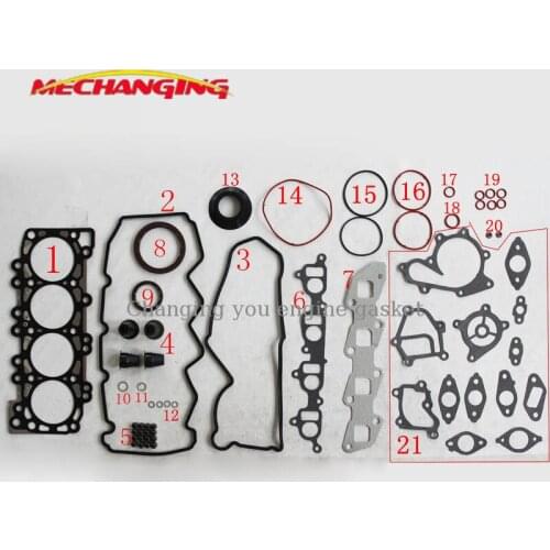 For NISSAN KING-CAB YD25 YD25DDTI Engine Parts Full Set Auto Parts Engine Gasket Engine Rebuilding Kits 10101-VK586 51023700